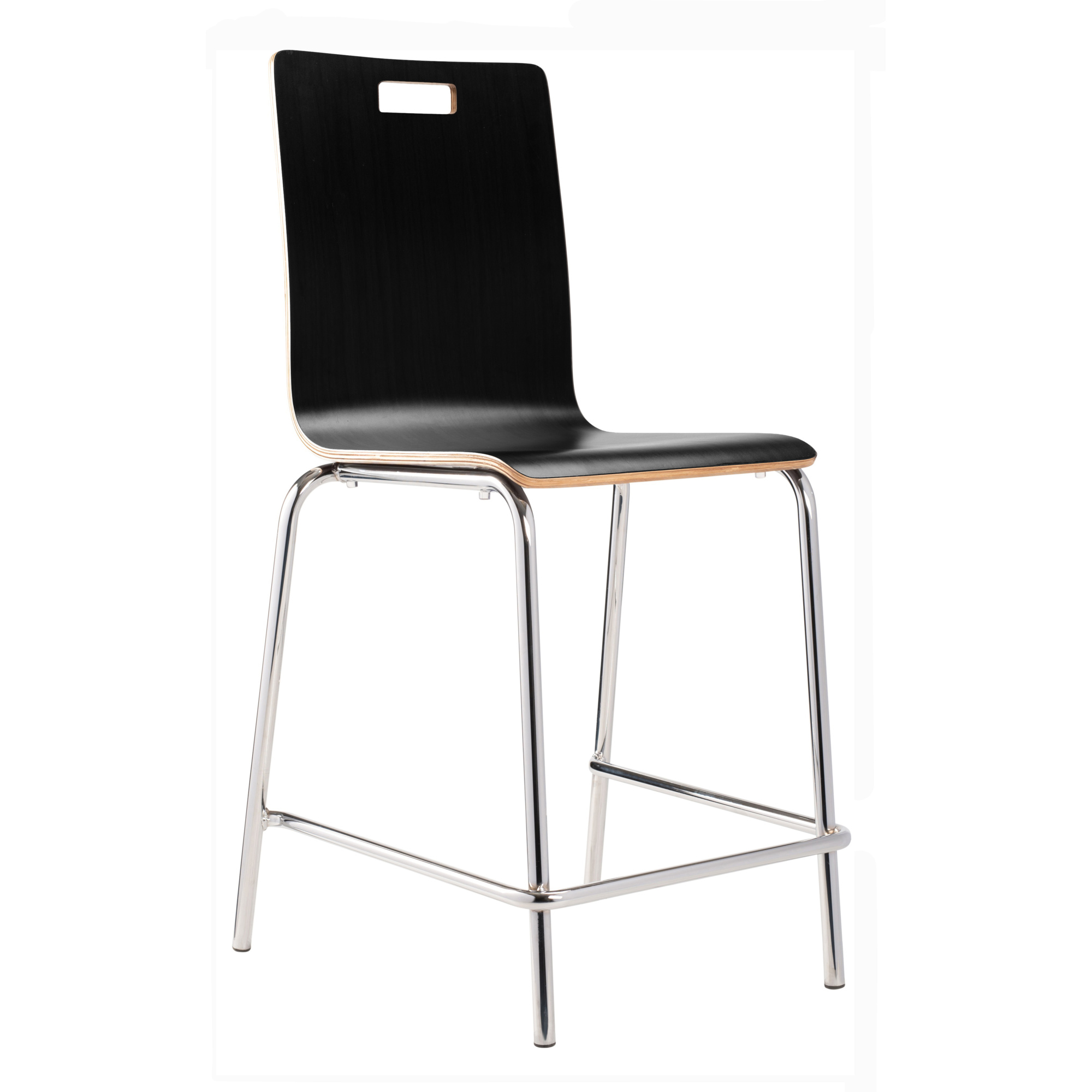 National Public Seating, Bushwick Bentwood Counter Stool, Black, Included (qty.) 1 Model# BCM23